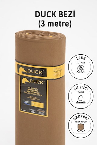 Premier Metrelik Duck Keten Kumaş Su İtici Bez 3 Metre Drk7447 - Kahverengi