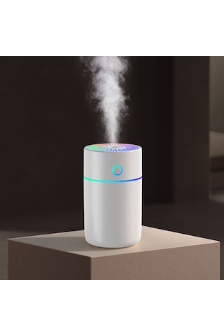 Hangfox 250ml Usb Beslemeli Mini Soğuk Buhar Nemlendirici - Otomatik Kapatma Ve Renkli Işık Özelliği - Ev, Ofis, Araba İçin Taşınabilir Masaüstü Model