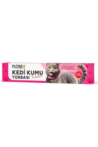 Florex Kedi Kumu Torbası Pudra Kokulu 7'li Paket