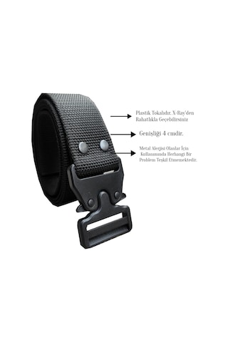 Bez Kemer Palaska Taktikal Tarz Plastik Tokalı 8683255012404 Siyah