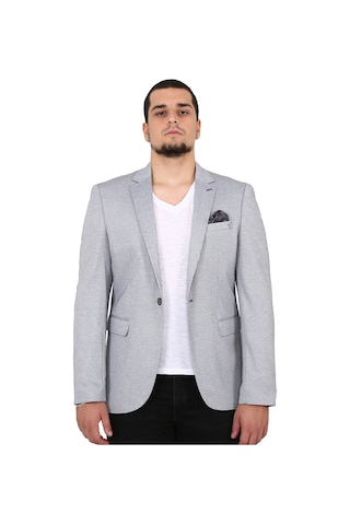 Sposo 5129 Dar Kalıp Yarım Astarlı Koyu Gri Erkek Blazer Ceket Koyu Gri