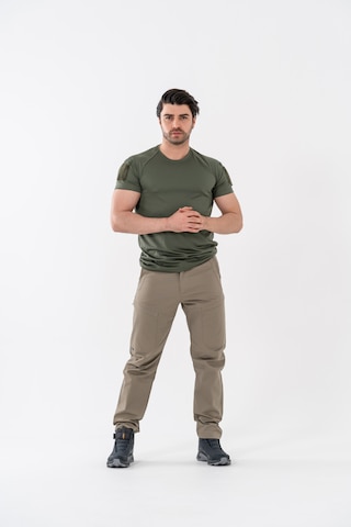 Bikatex Tactical Taktik Tişört Yuvarlak Bisiklet Yaka Tişört Outdoor T-shirt - 801 Haki