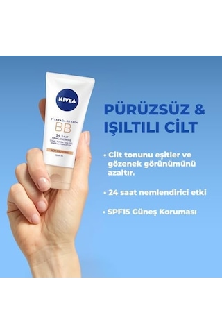 Essentials 5'i 1 Arada Bb Krem, 24 Saat Nemlendirme+doğal Jojoba Yağı Özü +açık Cilt Tonu 50 Ml, Spf 15 Güneş Koruması Diğer