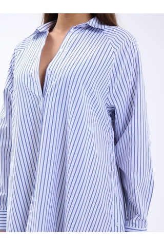 The İstanbul 5857 Elbise-washington Çizgili Altın