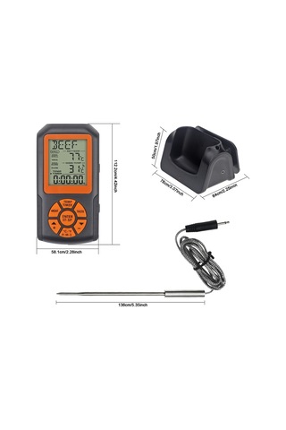 Sones Ts-k35 Dijital Mutfak Yemek Pişirme Barbekü Kablosuz Su Geçirmez Termometre