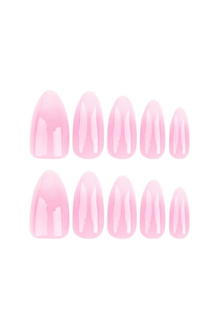 Pembe Ombre Badem Takma Tırnak Seti 24 Adet