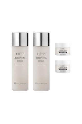Tırtır Milk Skin Toner Ve Ceramic Cream Light Cilt Bakım Seti 2x200ml + 2x15ml