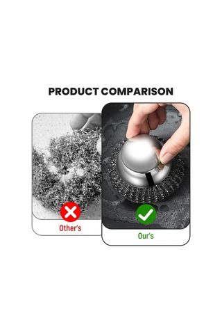 Shineyee 2 Adet Paslanmaz Çelik Çöpeli, Artık Yemeksilik Ve Tencere Temizliği İçin Kullandıkça Kayıp Olmayan, Kaliteli Leke Kaldıran Temizlik Aleti Gümüş