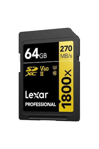 Lexar Gold Series 1800x 64 GB SDXC Class 10 UHS-II Hafıza Kartı