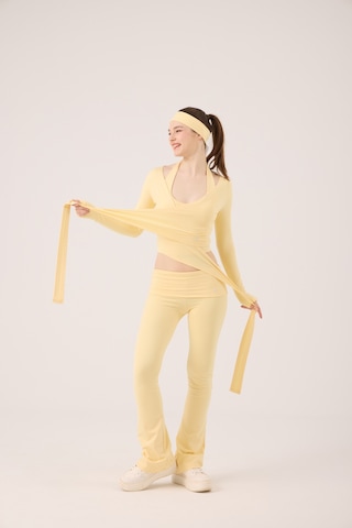 Holly Lolly Bağlamalı Crop Kesim Ellen Bolero Sarı