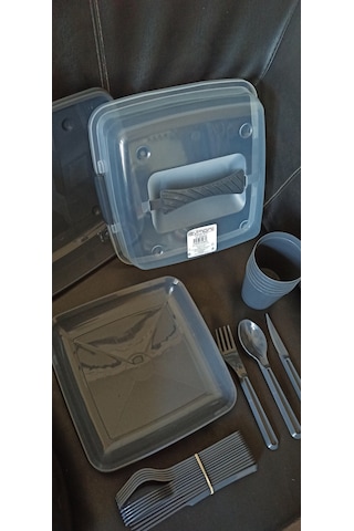 Evmonı Pıknık Setı 32 Parca/mp-4010 Gri Antrasit