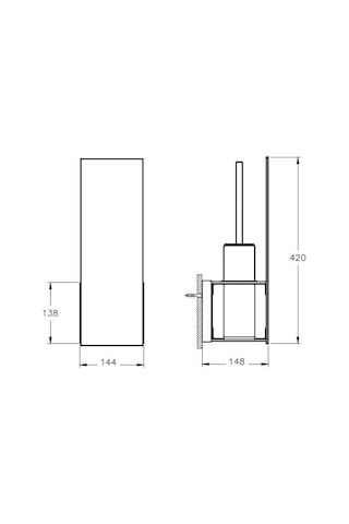 VitrA Voyage Tuvalet Fırçalığı Beyaz - Krom A4479257