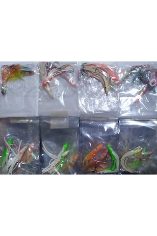 Top Arkası-8Cm Ahtopot-Silikon-Hazırtakım Iğne 1 Paket 10 Adet