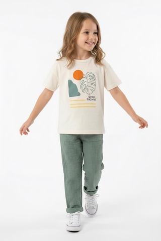 Miababy Oversize Baskılı Müslin Takım Çağla Yeşili