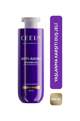 Ceelux Yaşlanma Karşıtı Duş Bakım Jeli Kolajen ve D-Panthenol Özlü 400 ML