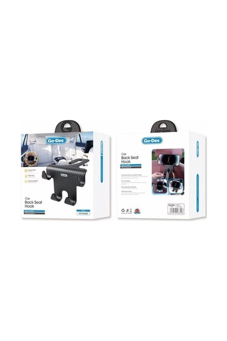 Araç İçi Telefon Tutucukoltuk Arkası Askılı Tasarım Go Des Gd-hd660 Karbon Fiber Görünümlü