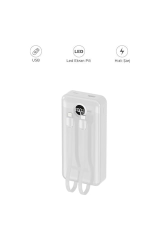 20000mah 2 Çıkışlı Taşınabilir Pd 22.5w Hızlı Şarj Dijital Göstergeli Powerbank