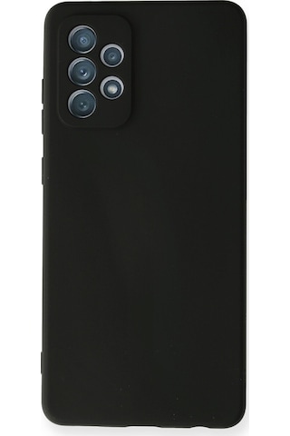 Newface - 861 - Samsung Galaxy Uyumlu A72 Kılıf Nano İçi Kadife Silikon - Csmo-tex - - Siyah Sıyah