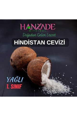 Hanzade Bitkisel Yağlı İri Taneli Hindistan Cevizi 1 KG