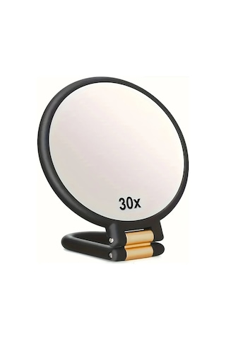 Oldfriend Büyütmeli Katlanır Makyaj Aynası 1x 30x Çift Taraflı Portatif Seyahat Aynası Beyaz Cımbız Beyaz