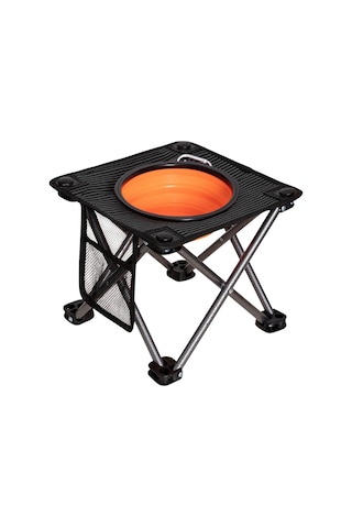 Kingcamp Pets Portatif Yükseltilmiş Köpek Mama Ve Su Kabı Siyah