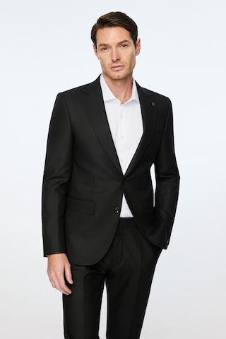 Morven Erkek Siyah Poliviskon Slim Fit Mono Yaka Takım Elbise 26mc001072001 Siyah