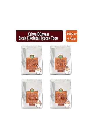 Kahve Dünyası Teneke Sıcak Çikolata 4 x 1 KG
