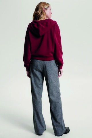 Tommy Hilfiger Fermuarlı Kapüşonlu Sweat Kırmızı