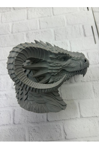 Dekoratif Ejderha Heykeli Özel Tasarım Mitolojik Figür 22x17 Cm