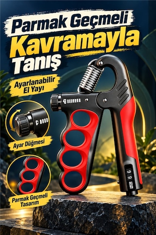 Mucit Home Parmak Geçmeli Profesyonel El Bilek Ve Kol Güçlendirici 5-100kg Ayarlanabilir El Yayı siyah