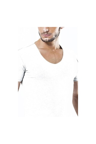 3 Lü Paket Hmd Erkek Derin U Yaka Kısa Kol Lyc Fanila Edy714-...