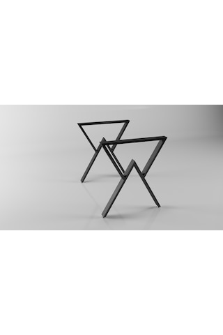 W Model Metal Ayak Seti Siyah Metal Masa Ayağı