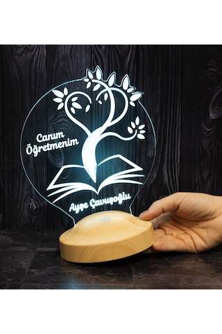 Canım Öğretmenim 3D LED Lamba - Öğretmene Kişiye Özel, Mezuniyet ve Öğretmenler Günü İçin Hediye Fikri