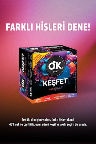 Okey Keşfet Prezervatif 45'li