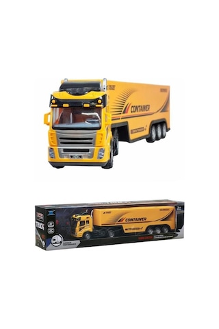 Kumandalı Oyuncak Büyük Boy Işıklı Pilli 4 Fonksiyonlu Dorseli Tır