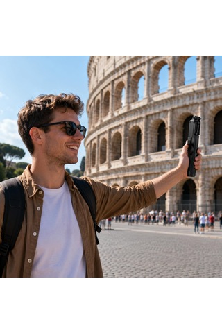 Lexroo Sf-11 Bluetooth Kumandalı Uzatılabilir Selfie Stick Tripod Kablosuz Çekim Destekli