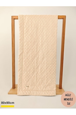 Kapitone Nohut Bebek Kundak Battaniyesi Çift Taraflı / Mevsimlik / Yenidoğan / Hastaane Çıkışı Bej