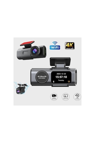 4k Ultra Hd Araç Kamerası Wifi Dahili Gps G Sensörlü Gece Görüşlü Araç İçi Kamera Dvr Dash Cam