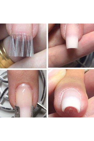 Qingmipy Stainless Steel Tırnak Uzatma Klipsleri - Akıllı Tutucu Manikür Aletleri Seti 6 Adet - Gümüş