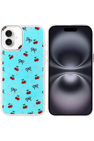 Biriva Home İphone 16 Kılıf Airbag Tasarımlı Brvh Hadra Kapak - Kiraz Kiraz