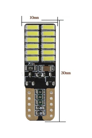 T10 Dipsiz W5w Canbus 3030 6 Ledli Beyaz Park Plaka Ampülü 2 Adet T10 Canbus