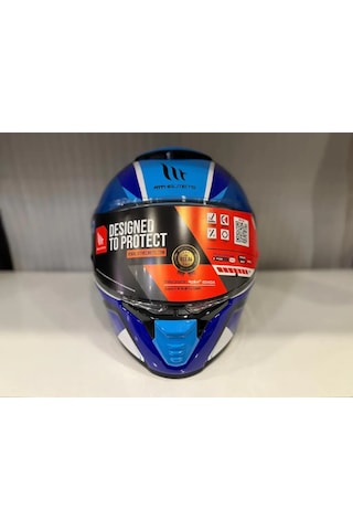 Mt Helmets Thunder 4 Sv Freeway A5 Motosiklet Kaskı Parlak Mavi