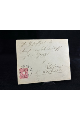 1885 Alman İmparatorluğu Dönemi Deutsches Reich 10 Pfennig Kuruş Pullu Zarf