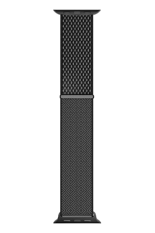Watch Ultra 49mm Uyumlu Kordon Wiwu Wb501 Cloudflex Serisi Hasır Örgü Strap Kayış Siyah