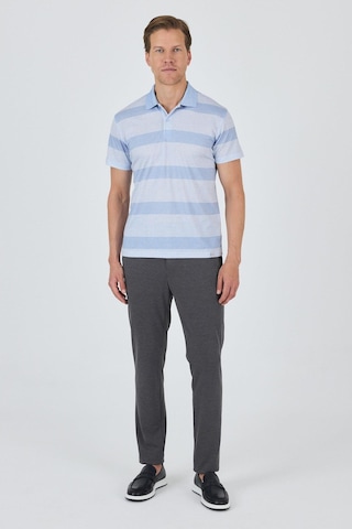 Kısa Kol Desenli Pike Polo Yaka Cepsiz Slim Fit Tişört 1011250128 Koyu Mavi