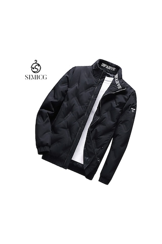 Kışlık Dik Yaka, Şık Ve Çok Yönlü, Sıcak Erkek Üstleri Ve Ceketleri Siyah