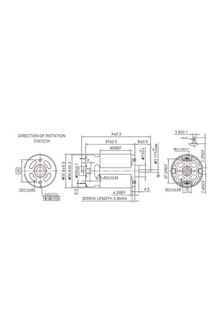 Rs 555 36 Mm 12 Volt Dc Motor Fırçalı Motor