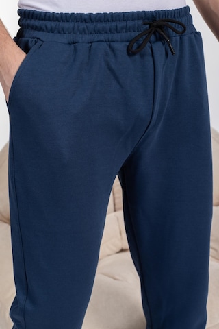 Mutlu City Double Face Kumaş Basic Düz Model Rahat Kalıp Pantolon Kesim Trend Erkek Eşofman Altı-2880-indigo İndigo