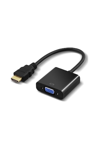 8744 Dijital Hdmı To Vga Görüntü Çevirici Aparat Siyah Hdmı Çıkışlı Bilgisayarların Görüntüsünü Vga Giri