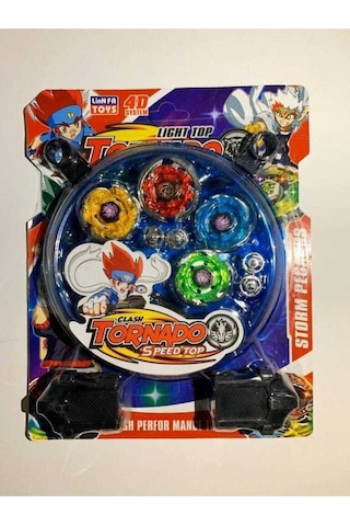 Metal Işıklı Sahalı Arenalı Beyblade 4'lü Metal Işıklı Sahalı Arenalı Beyblade 4'lü
